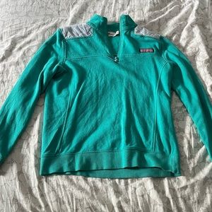 Vineyard vines turquoise quarter zip